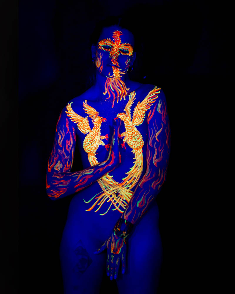 Arte corporal Pintura fluorescente UV -  México